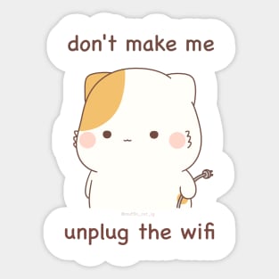 Passive aggressive muffin cat wifi Sticker